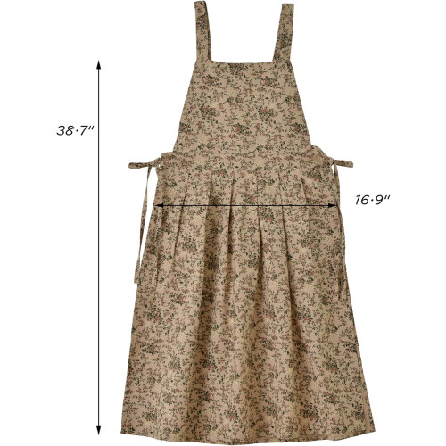 Delantal de cocina de algodón estampado con lazo ajustable. 1
