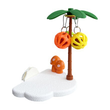Interactive Bird Plaything Colorful Chewable Ball For-White