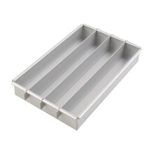 Moule à gâteau en aluminium à 4 sections, pour-12x8 pouces