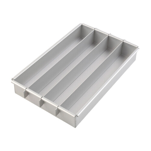 Moule à gâteau en aluminium à 4 sections, pour-12x8 pouces