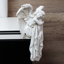 Statuie de colț din rășină cu decor de înger pentru cadru de ușă, stânga sau dreapta