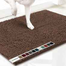 Tapete de chenille para porta, ideal para reter lama e sujeira, 71 cm (28 pol.)