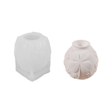 Floral Carving Silicone Vase Molds Professional-fourLeafClover