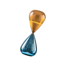 Künstlerischer Sanduhr-Timer aus Glas, zweifarbige-10 Minuten