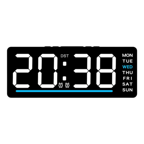 Energy Efficient LED Timepieces Quiet Operate Multiple-Blue