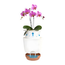 Ensemble de pots en plastique à deux couches pour fleurs, doté-S