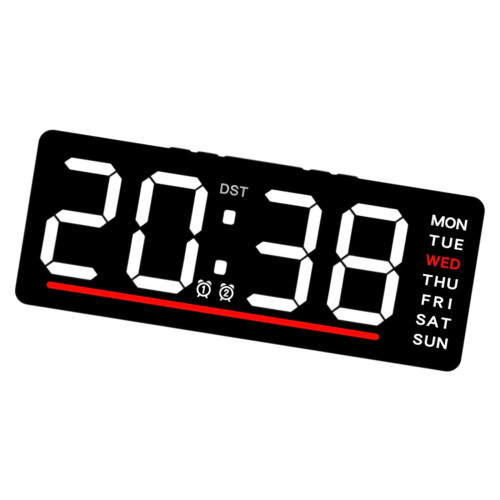 Fonction d'alarme de calendrier d'horloge numérique de LED-Rouge