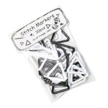 30Pcs Colored Triangular Metal Stitching-Black and white mixe