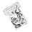 30Pcs Colored Triangular Metal Stitching-Black and white mixe 1