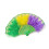 Colorful Feathered Fan Handheld Folding Fan Flapper Hand-Green 1