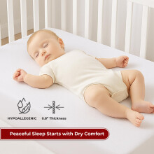 Lakhmaali Terry Cotton Cot Mattress Protector 60x120 cm – Soft Waterpr