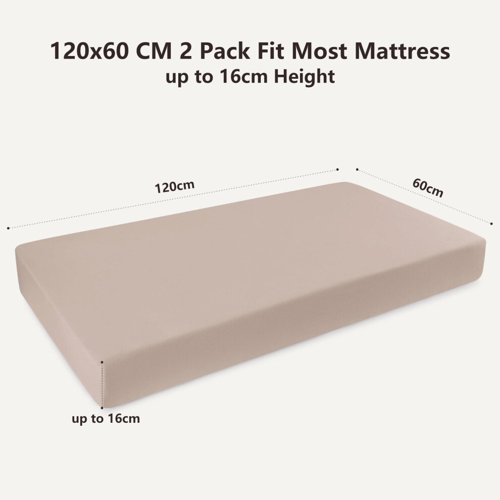 Susurration Next To Me Crib Sheets 120X60cm 2 Pack Baby Cot Sheets Bre