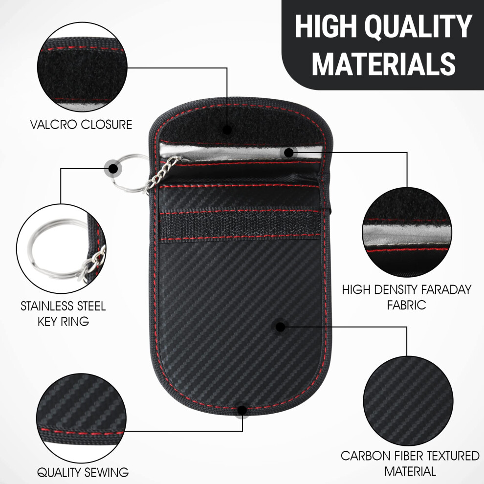 Kf-Premium Faraday Pouch For Car Keys Â Anti-Theft Car Key Signal Blocker Pouch & Faraday Bag Â Rfid/Nfc Key Fob Protector For Vehicle Security 5005953573255