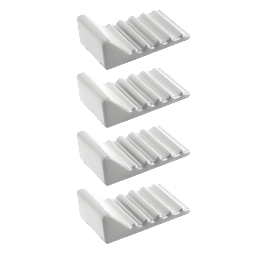 White Elegant Dustbin Stopper Trash Bin Wall Guard Avoids