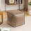 Faux Leather Ottoman Pouf – Waterproof Durable Indoor 4