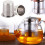 304 Stainless Steel Glass Kettle with Etched Tea Filter 2