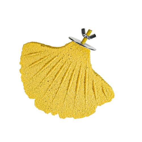 Parrots Perch Stand Bird Beak Grinding Stone-Yellow Screw type