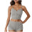 Women's Ribbed Cami Pajama Set 2 Piece 2