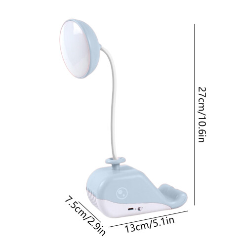 USB Rechargeable Blue Desk Lamp 27x7.5x13cm 2