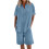 Women's linen two-piece set: button-down-Lavender XXXXL 4