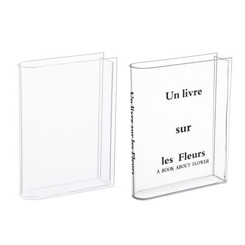 Acrylic Book Design Flower Jar Powerful Substance-transparent 1
