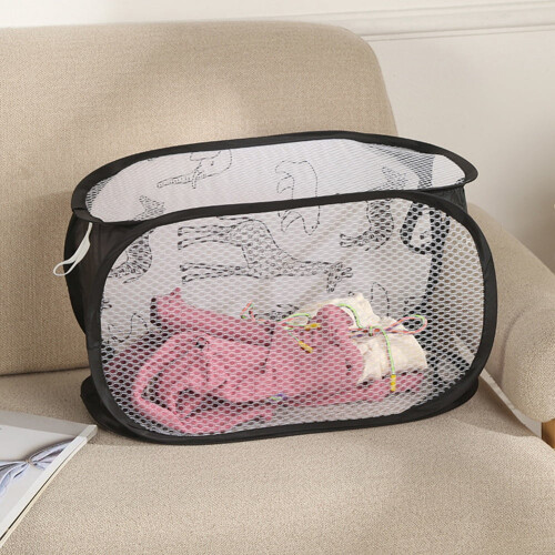 Collapsible Mesh Laundry Basket 48x30x30cm 2