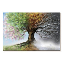 Quadro decorativo em tela "Quatro Estações" 61 x 41 cm