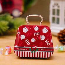 Lata de Natal para doces, estilo mini bolsa, 1 peça