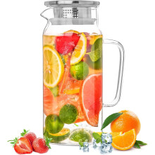 Jarra de vidro borossilicato de 1200ml com tampa
