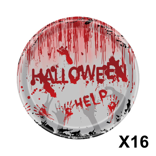 Σετ επιτραπέζιων σκευών μιας χρήσης για το Halloween 16 τεμάχια 7 ιντσών