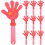 Claque-mains en plastique rouge, 10 pièces 1