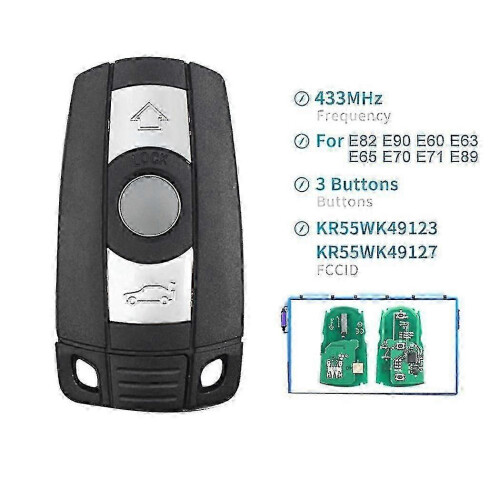 Télécommande intelligente pour voiture Série 1/3/5/7 E90 E91 E92 E60, commande sans clé, ID46 PCF7945, Transmitte-yujia-YuJia 1