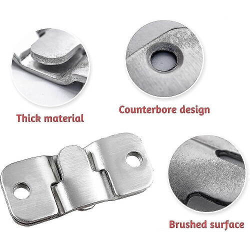 10 Pairs Flush Concealed Mount Interlocking Picture Hanger Hooks Heavy Duty 2