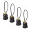 Sort bakelit E27 lampeholder 10 stk. 3