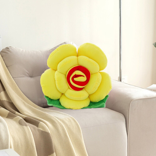Gallickan blomma plyschkudde gul 31 cm