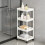 Rolling Plastic Storage Rack Multi-Layer Durable 5