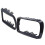 1pair Car Black Rearview Mirror Cover Shell Side Mirror Frame Replacement For E53 X5 2000-2006 2