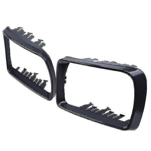 1pair Car Black Rearview Mirror Cover Shell Side Mirror Frame Replacement For E53 X5 2000-2006 1