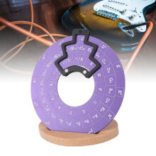 Quintenzirkelrad lila mit Holzständer
