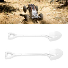2 Stück RC-Schaufeln aus Aluminiumlegierung für 1/10 RC-Crawler, Silber