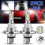 2 X H4 9003 Hb2 6000k Super White Csp Led Headlight Bulb Kit 2