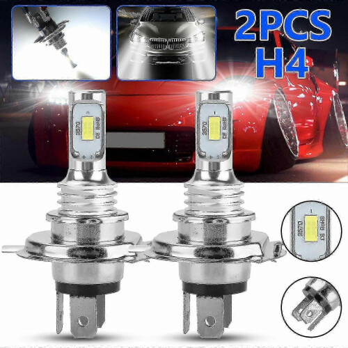 2 X H4 9003 Hb2 6000k Super White Csp Led Headlight Bulb Kit 1