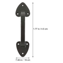 Zwarte deurklink, schuifdeurklink, gietijzeren garagedeurklink