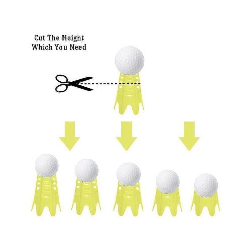 10Pcs Golf Mat Tees,Golf Simulator Tees,Practice for Driving Range,Home for Golf Training,Yellow L 1