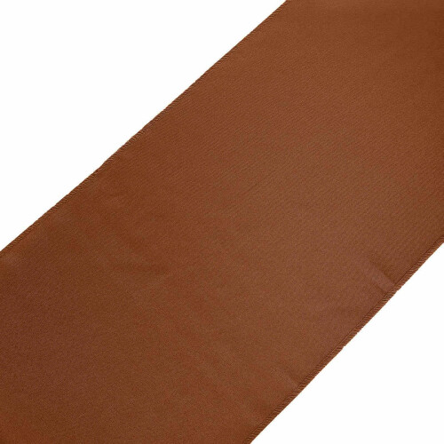 Polyester Table Runner 12 x 108 in Cinnamon Brown (5 Pack) 1