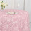 Round Satin Tablecloth with Raised Roses, 120 in 4