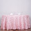 Round Satin Tablecloth with Raised Roses, 120 in 5