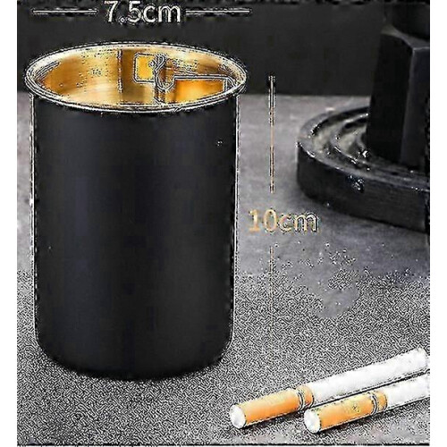 Aschenbecher aus Edelstahl, windfest, für den Außenbereich, für Zuhause oder Büro, als Dekoration oder Schreibtisch 1