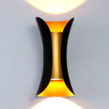 Applique decorativa da interno con emissione luminosa verso l'alto e verso il basso, moderna applique a LED per esterni con sorgente luminosa a LED