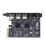 ASM3142 Scheda PCIe x4 USB 3.2 Gen2 10 Gbps 3A2C Nero 1